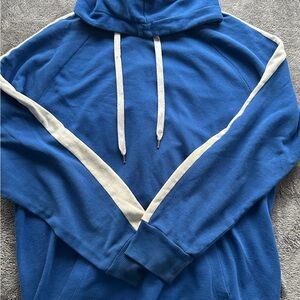 No Boundaries Blue and White Men's Hoodie